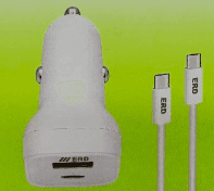 CC 131 USB A/C Fast Car Charger with C to C Cable image 2