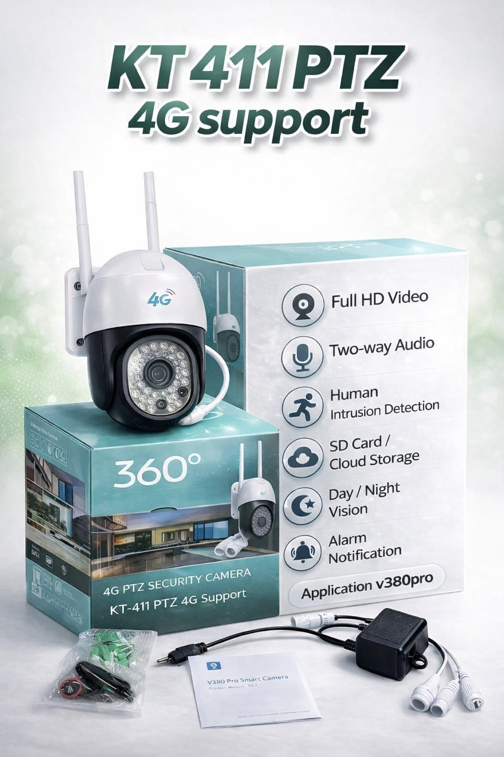 KT-411 PTZ 4G Support Camera