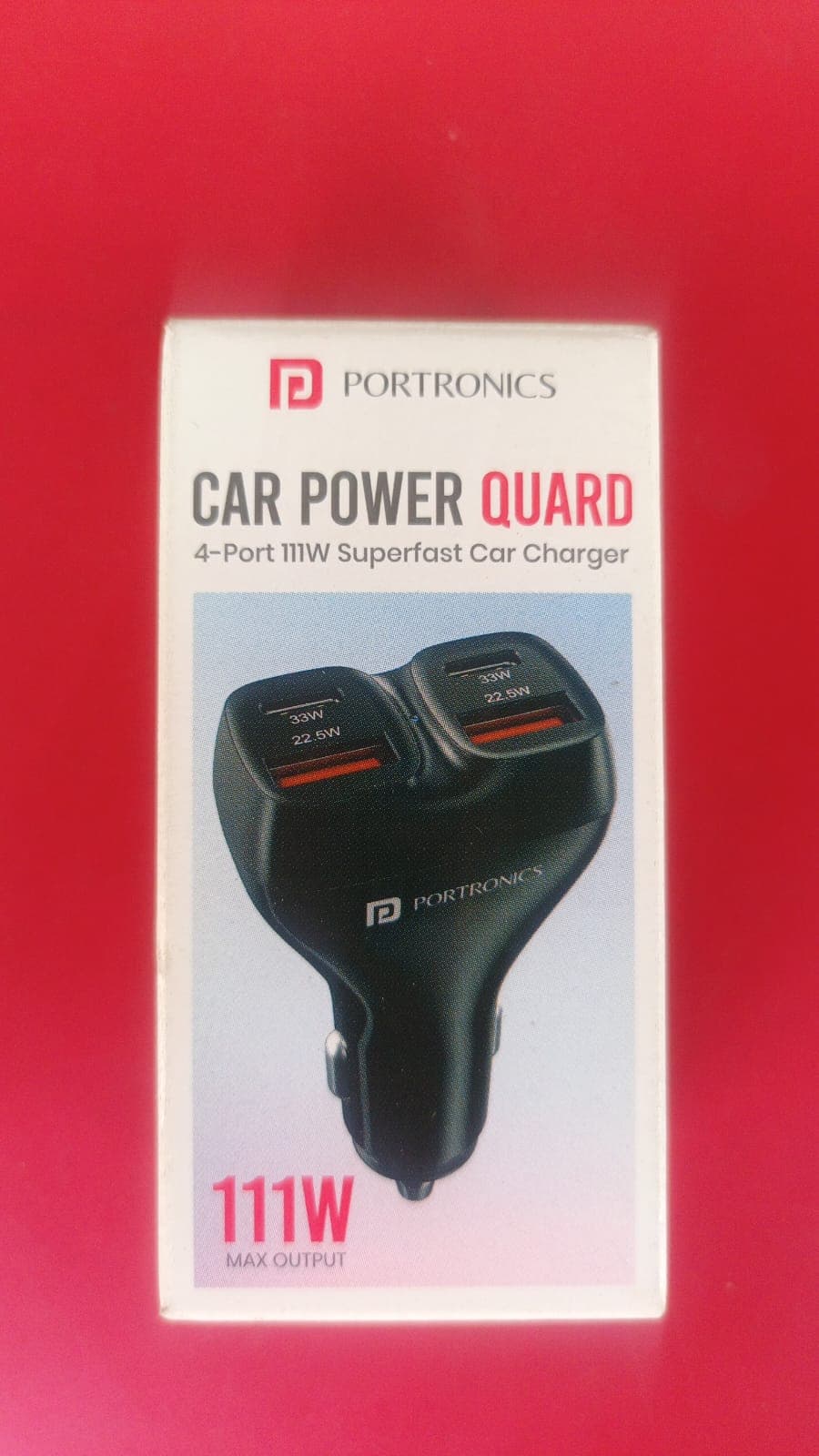 Portronics Car Power Quard 111W 4-Port Superfast Car Charger