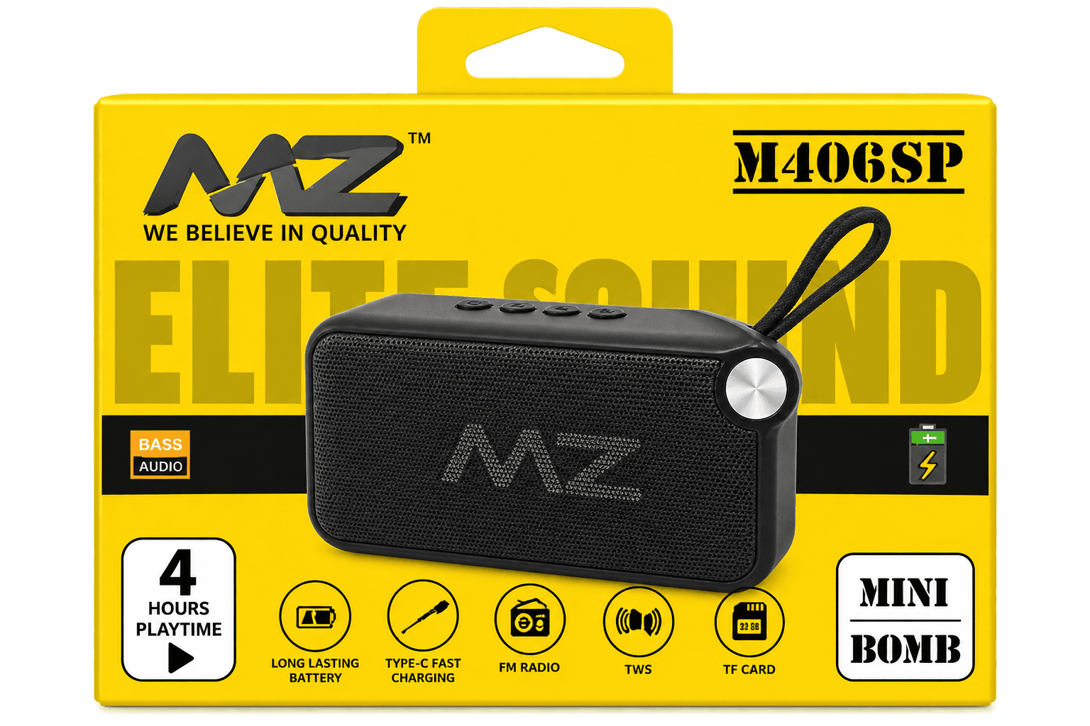MZ M406SP “Mini Bomb” Portable Wireless Bluetooth Speaker