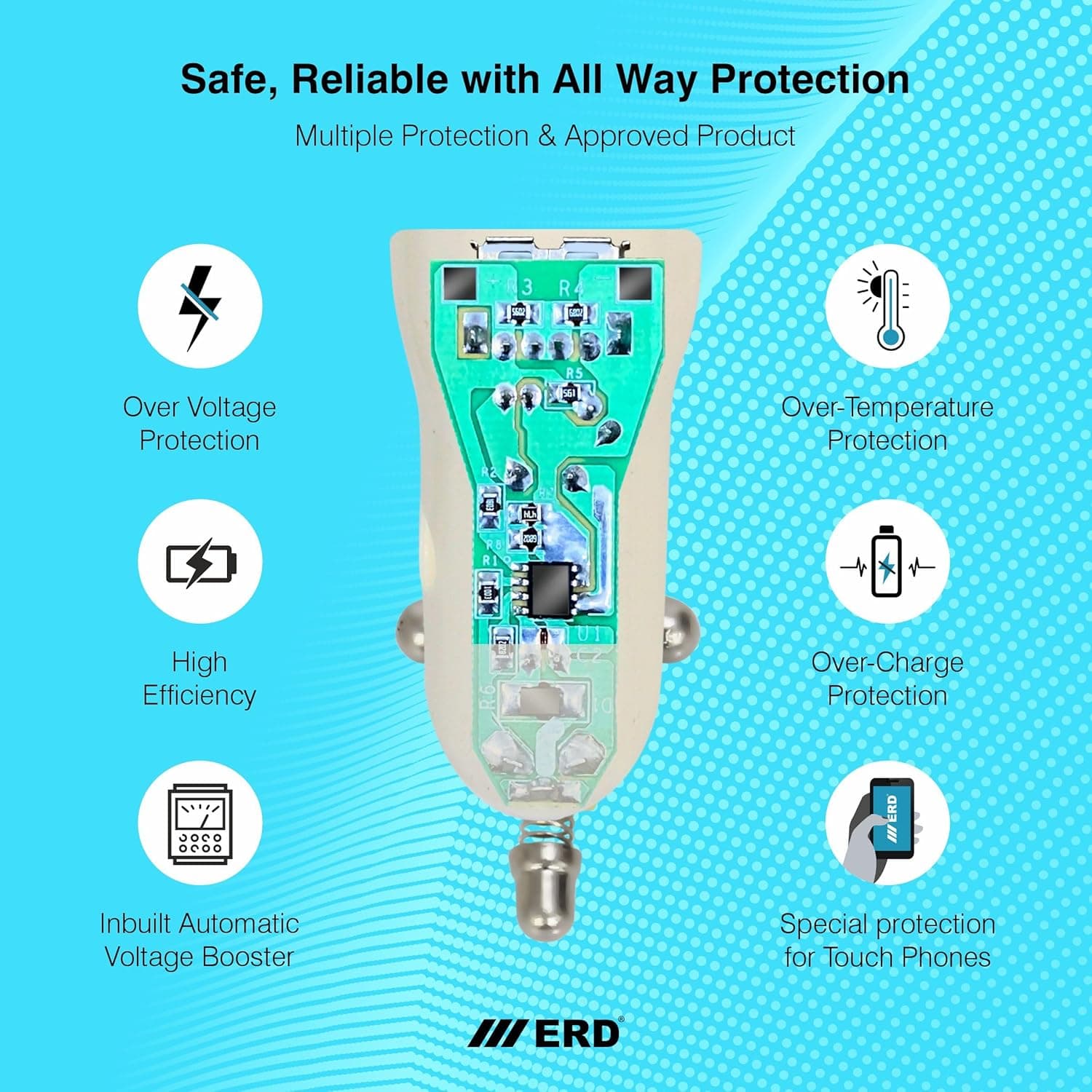 CC 122 USB A Fast Car Charger  USB C Cable image 4