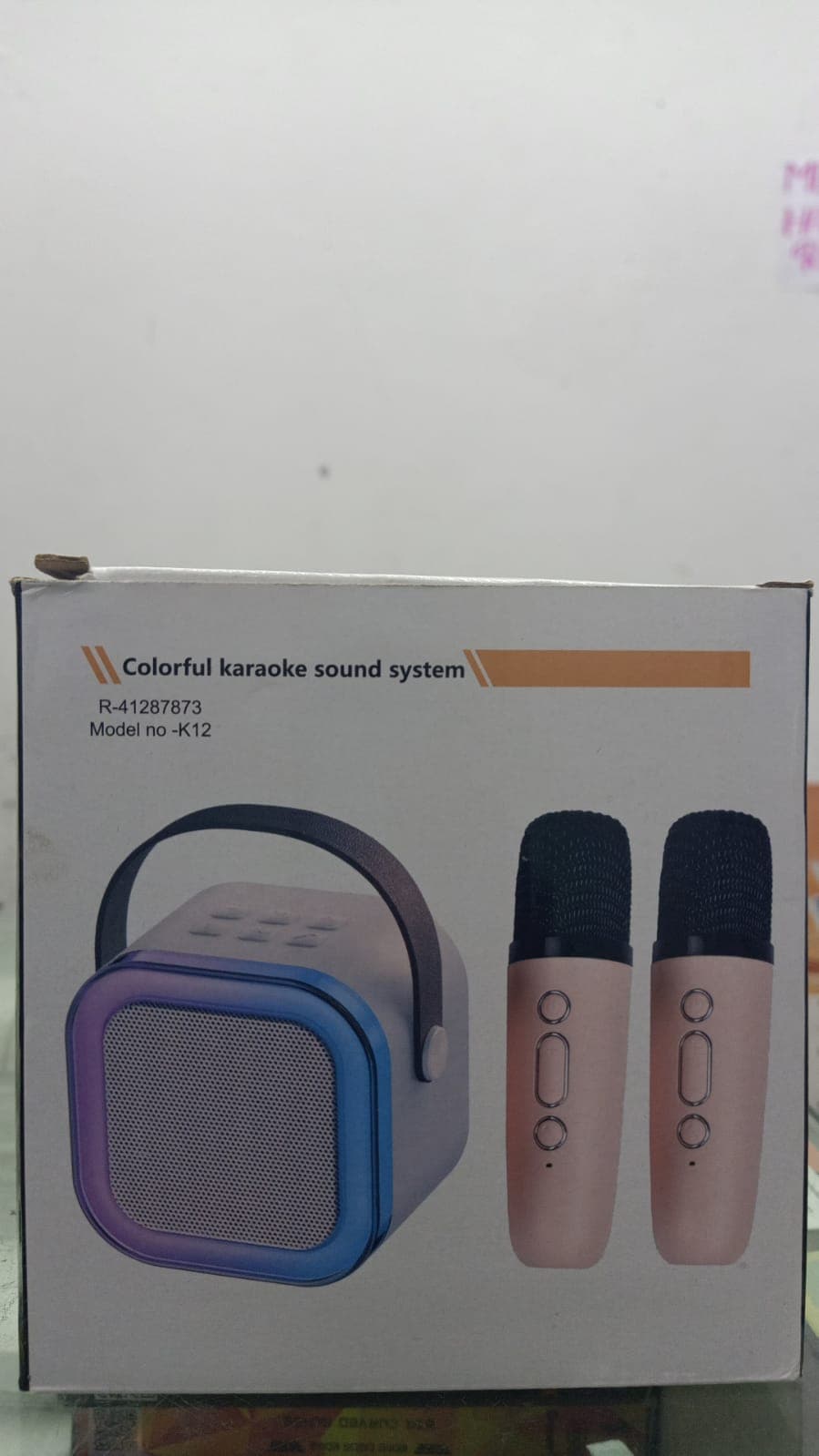 K12 Colorful Karaoke Sound System With 2 Wireless Microphones