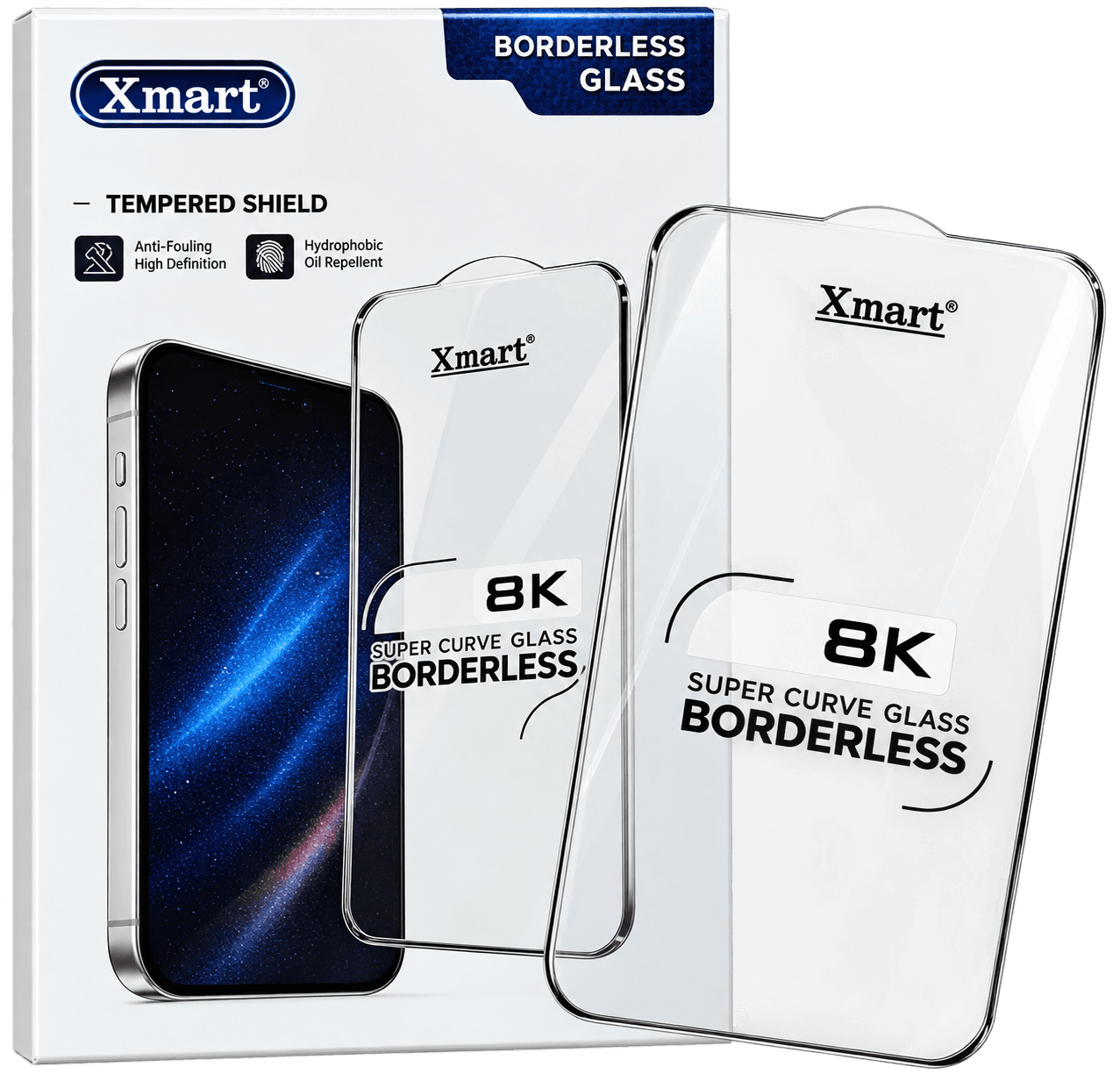 Xmart 8K Super Curve Glass Borderless Tempered Shield All Iphone Model