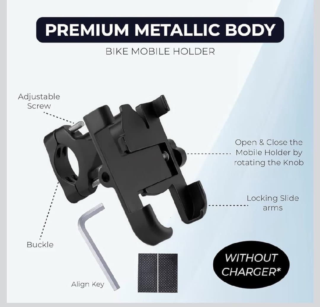 Bike Mobile Phone Holder  Shockproof & Adjustable Stand for Cycle & Motorbike Handlebar image 3