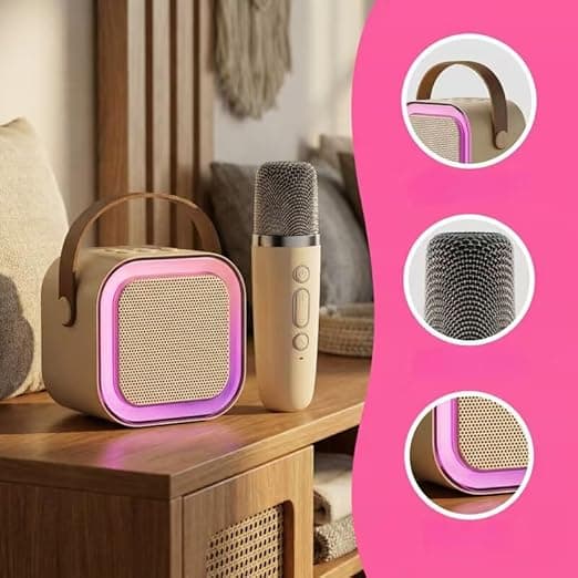 Portable Bluetooth Karaoke Speaker with Wireless Microphone image 2