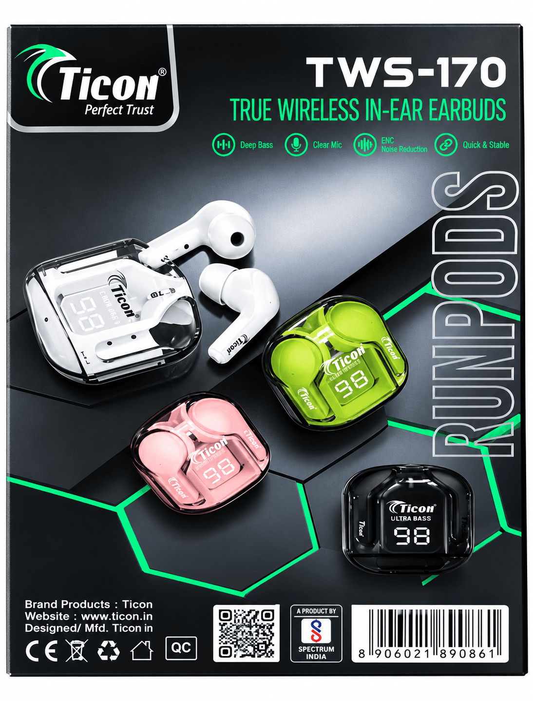 Ticon TWS-17 True Wireless Earbuds