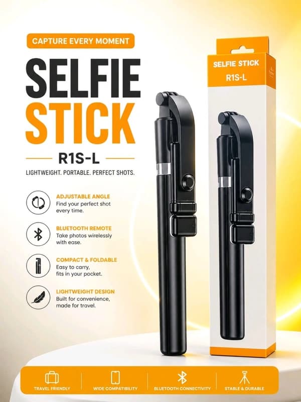 R1-L Bluetooth Selfie Stick Tripod image 1
