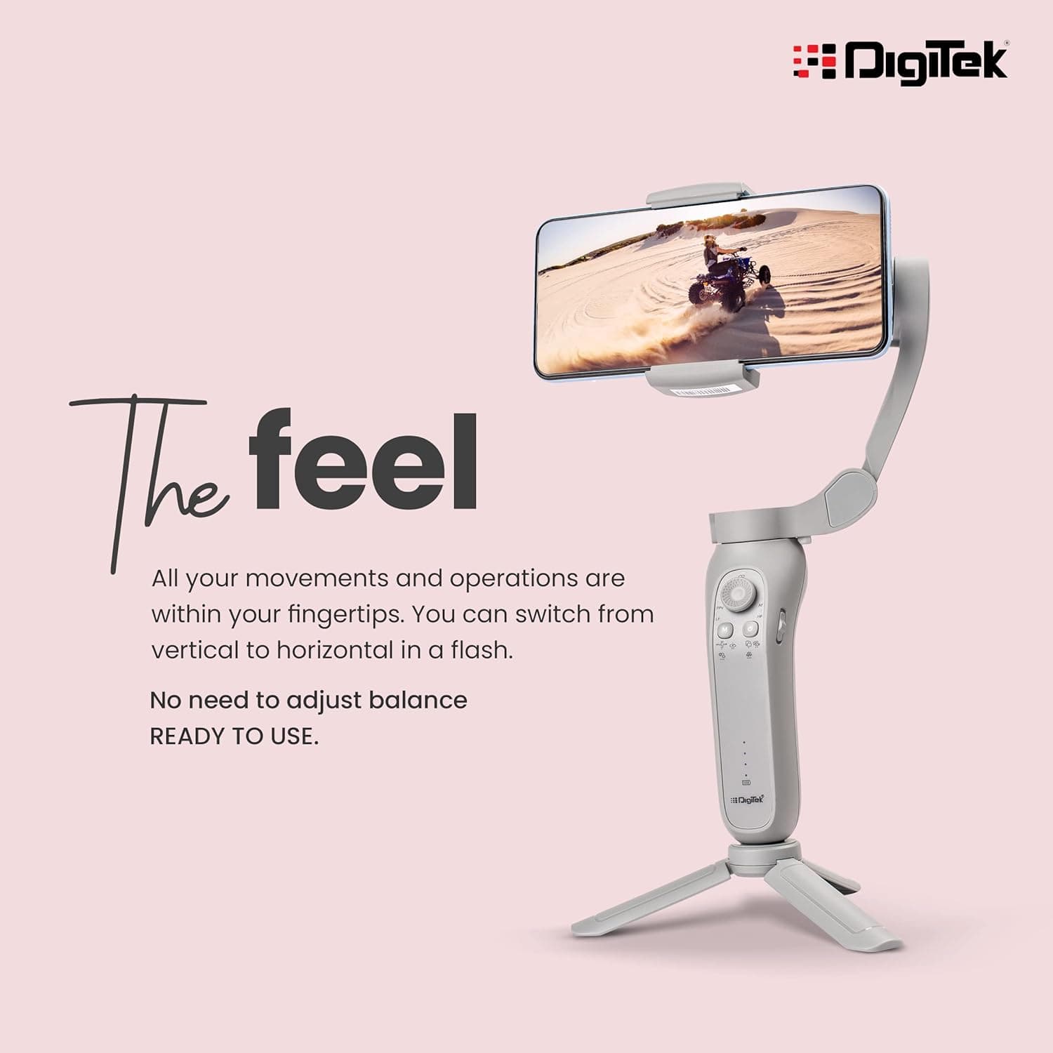 Digitek DSG 007F 3 Axis Foldable Smartphone Gimbal