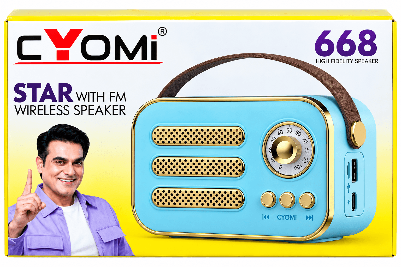 CYOMI 668 Star Wireless Speaker With FM