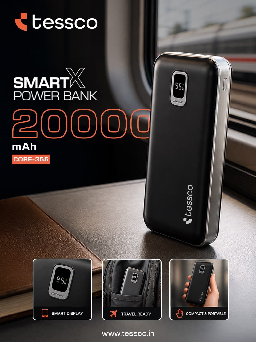 Tessco SmartX Power Bank CORE-355 20000mAh