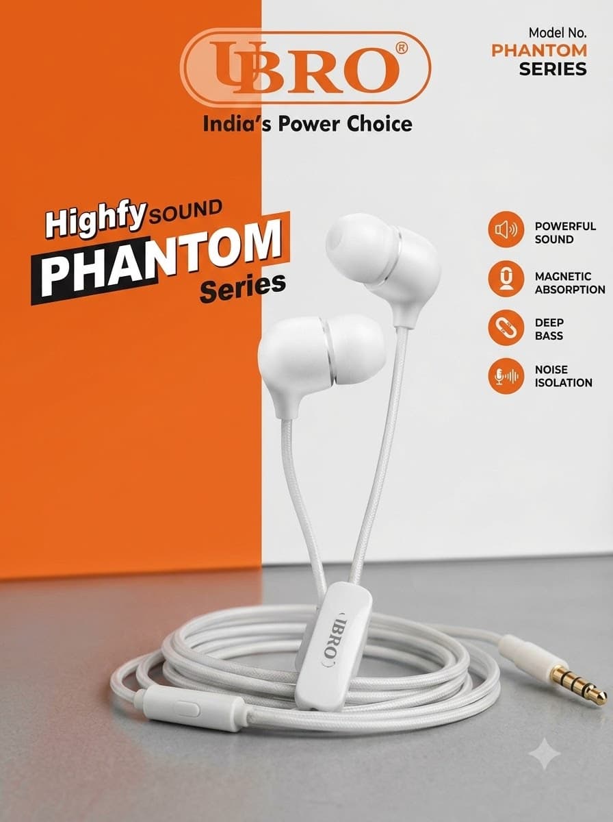 Ubro Highfy Sound Phantom Series Wired Earphones