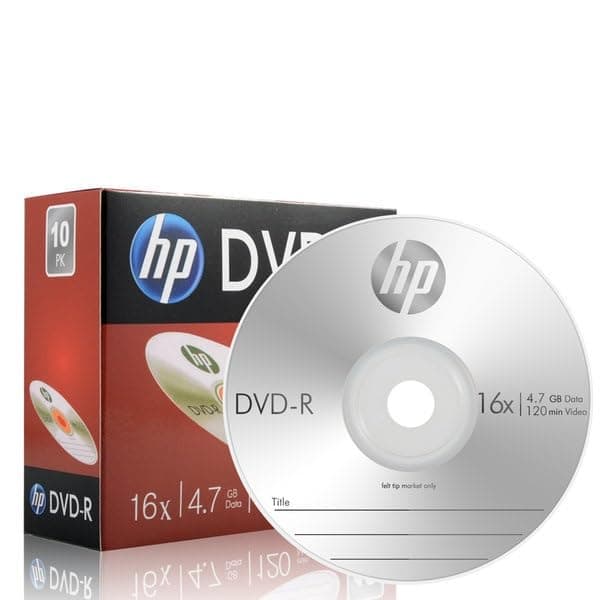 HP DVD-R 4.7GB Premium Recordable Digital Versatile Disc Slimcase 16x Speed image 2