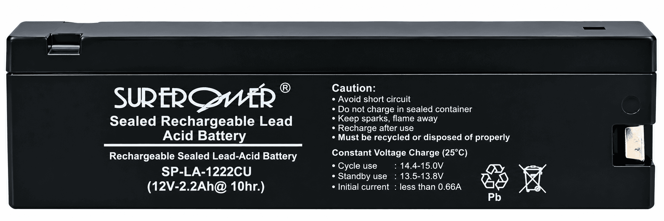 Sure Power 12V, 2.3Ah SLA Battery image 4