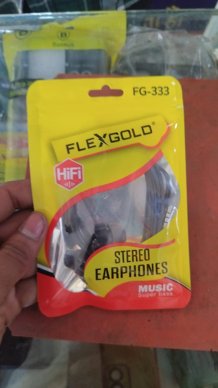Flex Gold FG-333 Stereo Wired Earphones image 1
