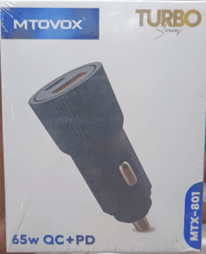MTOVOX Turbo Series 65W QC + PD Car Charger