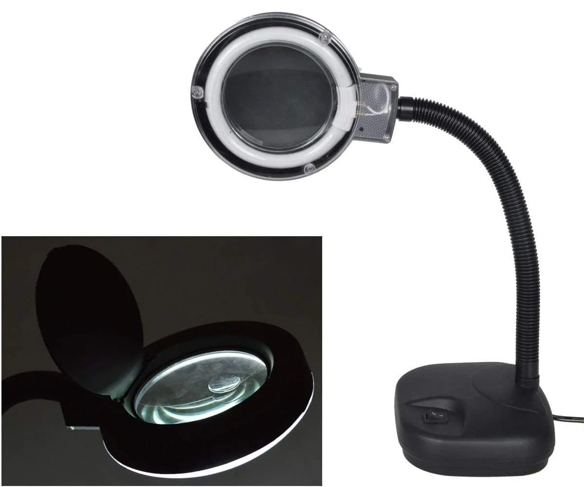 LED Magnifying Lamp with Flexible Gooseneck Stand image 3