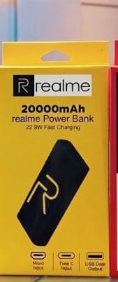 Realme 20,000mAh Power Bank – 22W/22.5W Fast Charging