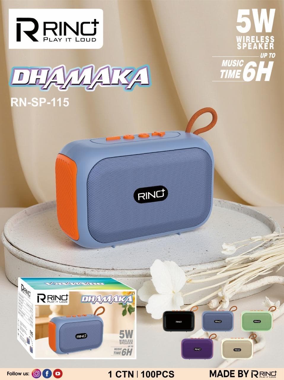 RINC+ Dhamaka RN-SP-115 Wireless Speaker image 1
