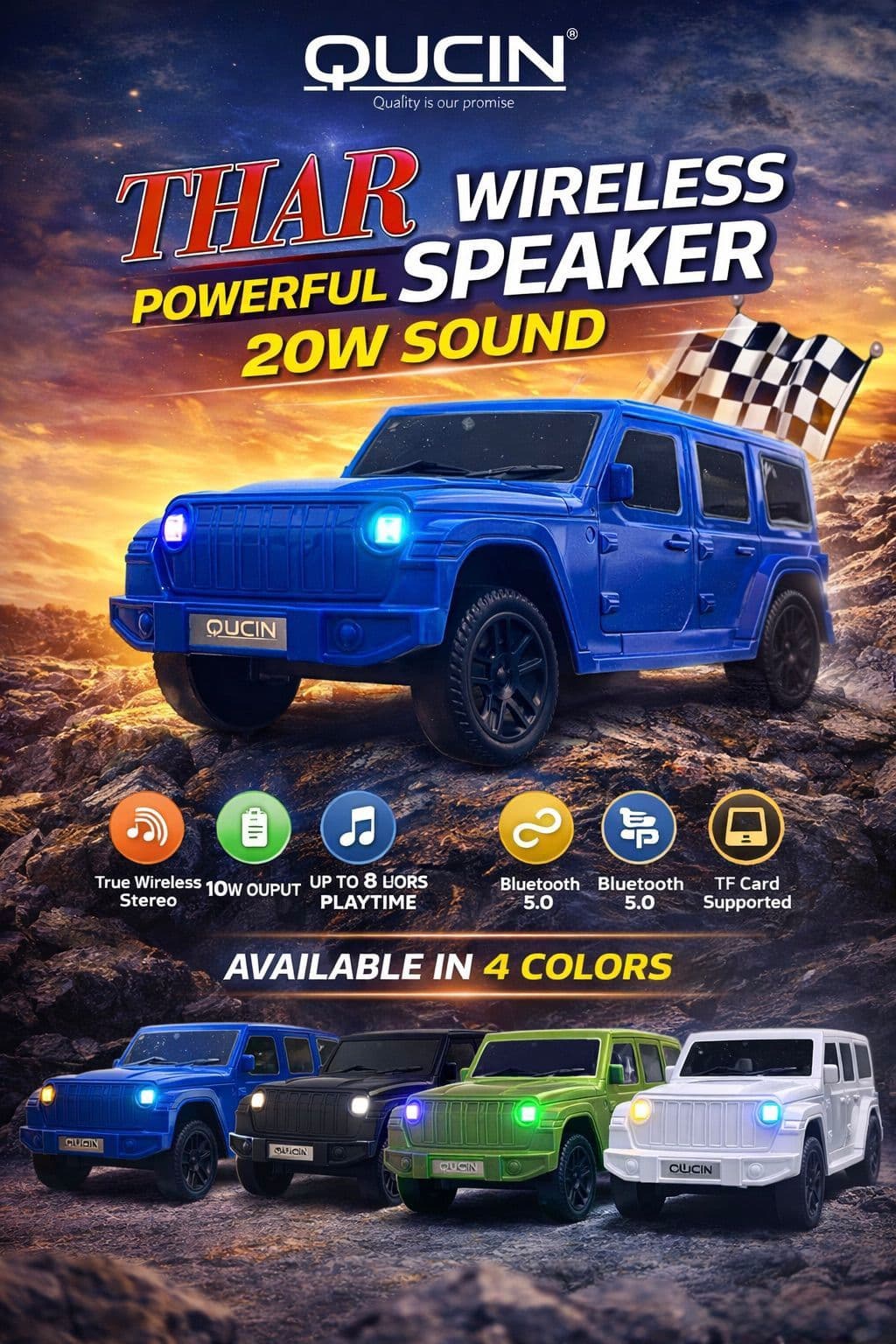 QUCIN THAR Wireless Powerful Speaker image 2