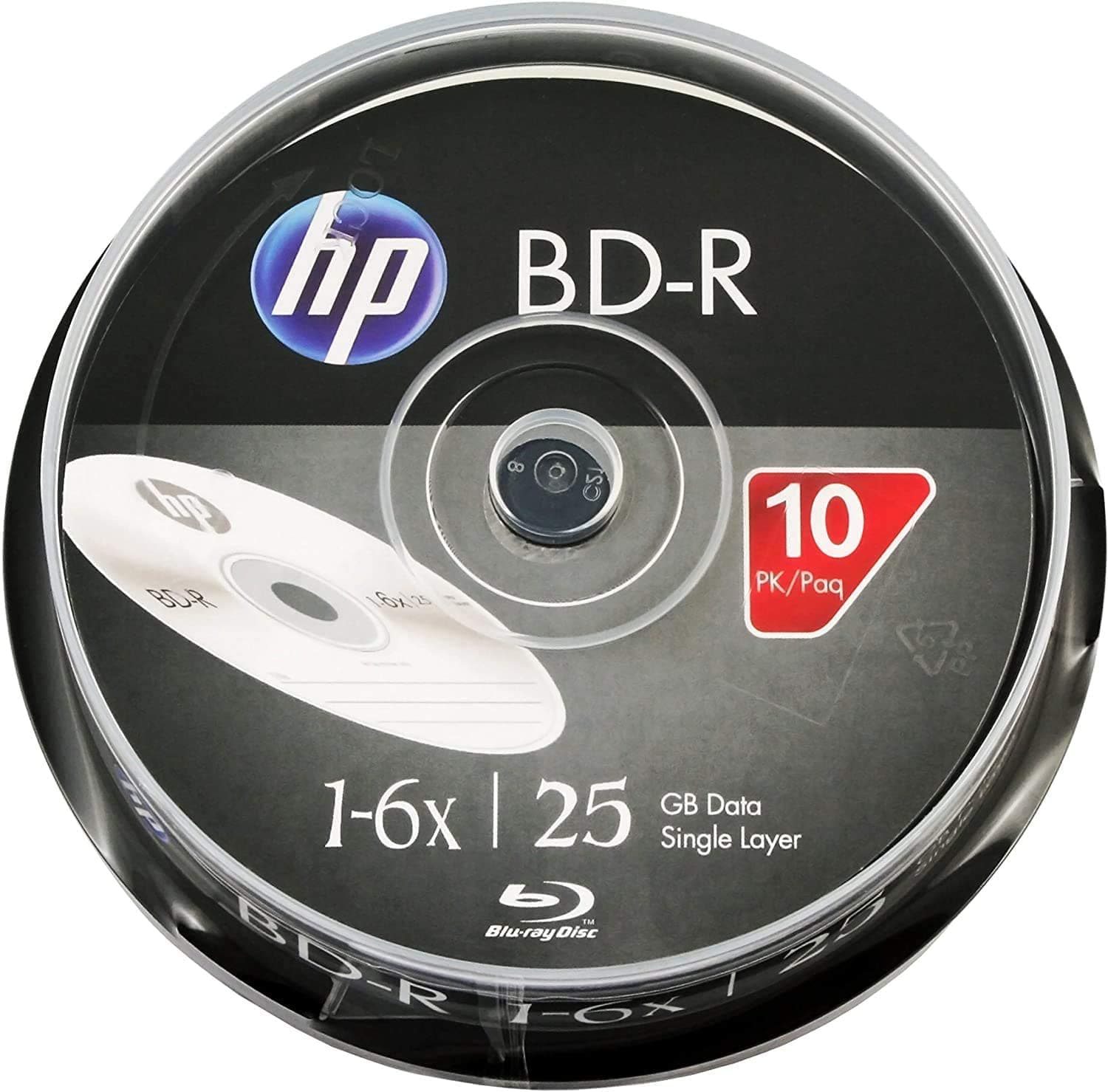 HP BD R 6X 25GB 6X 10Pack Cake Box image 2