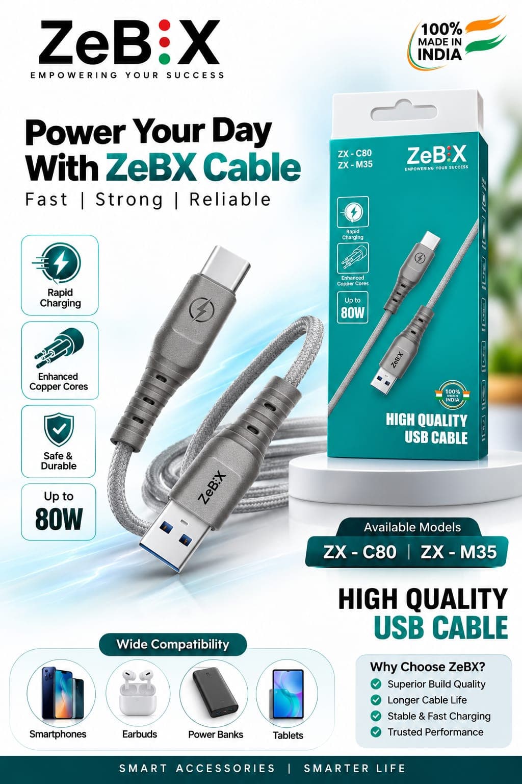 ZeBX High Quality USB Cable ZX-35 Micro