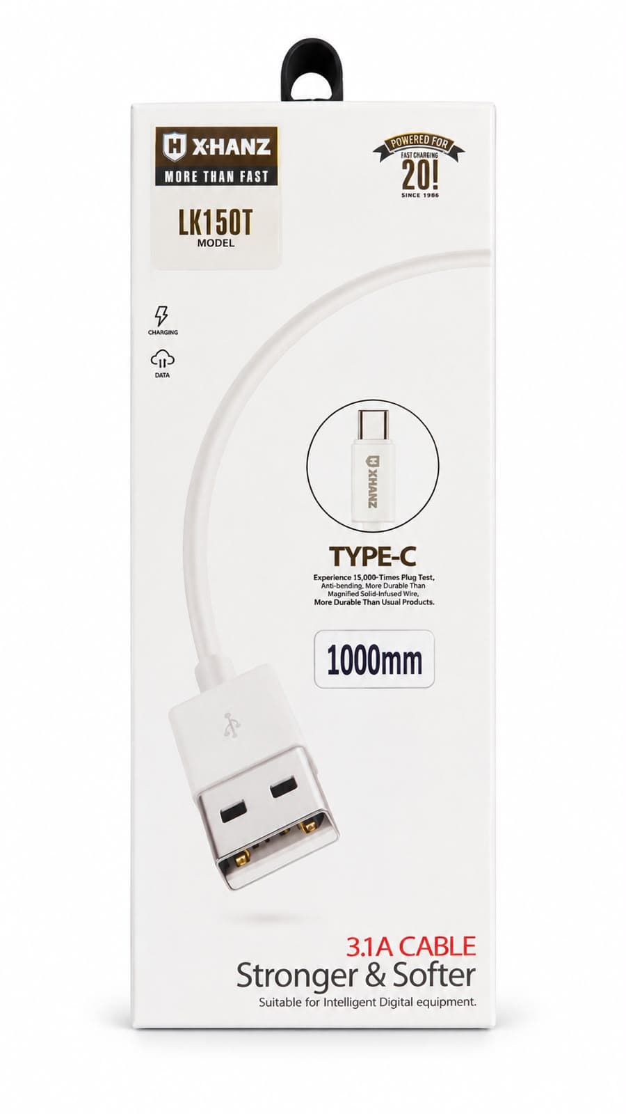 X-HANZ LK150T Type-C Charging & Data Cable 3.1A, 1 Meter