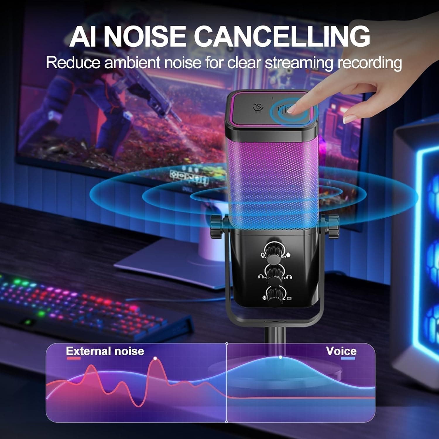 Wired RGB USB Gaming Microphone image 4