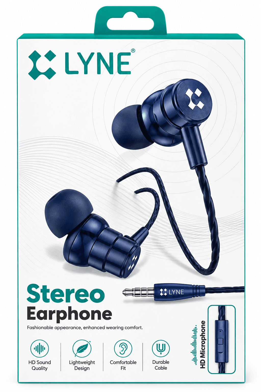 LYNE Stereo Wired Earphone With HD Microphone