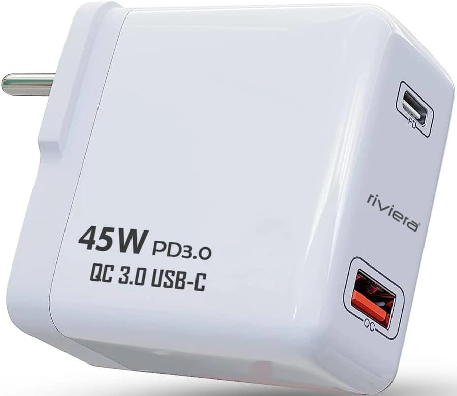 Riviera 45W USB C PD Dual Port Fast Charging Charger image 1