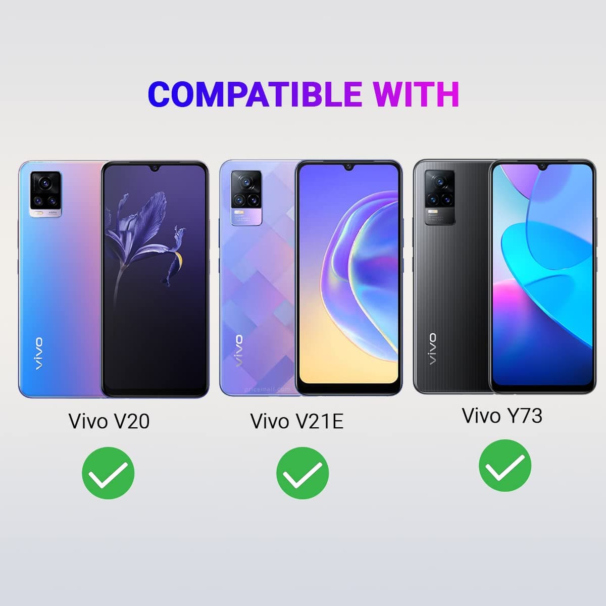 Coverage Back Cover for Vivo V20 image 2