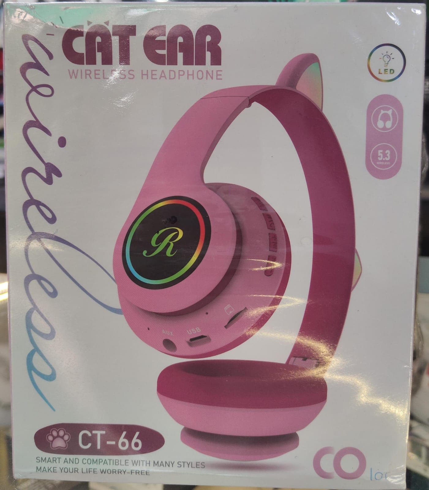 CT-66 LED Cat Ear Wireless Headphones