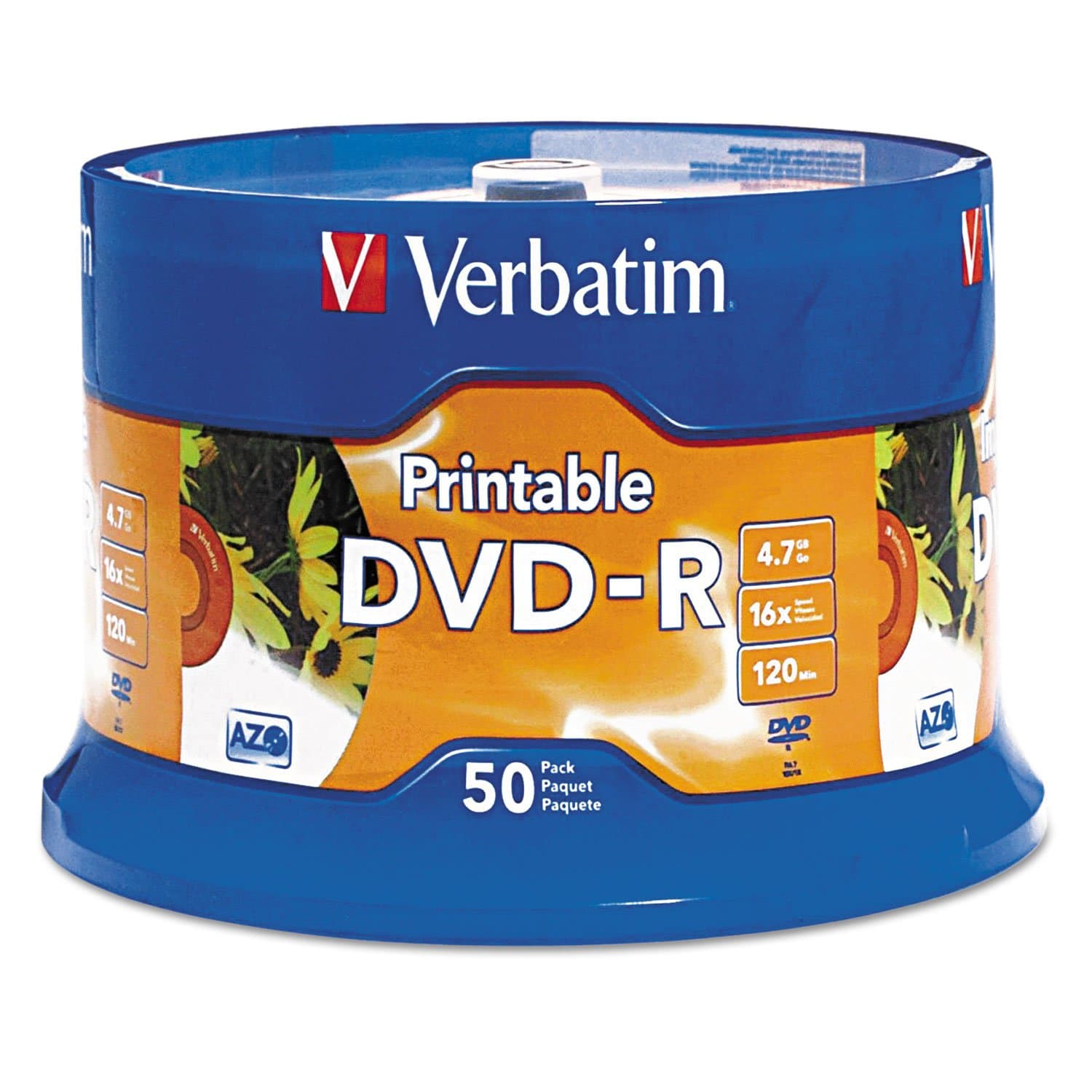 Verbatim DVD R White 4.7GB 16X 50Pack Spindle image 1