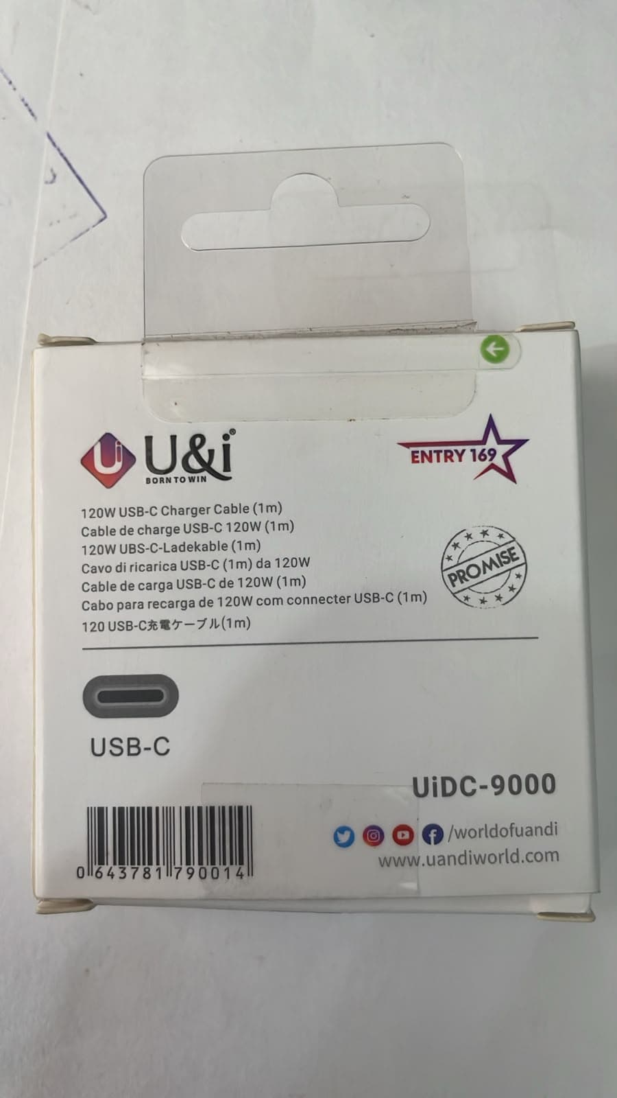U&i USB-C 120W Charge Cable (1m) image 2