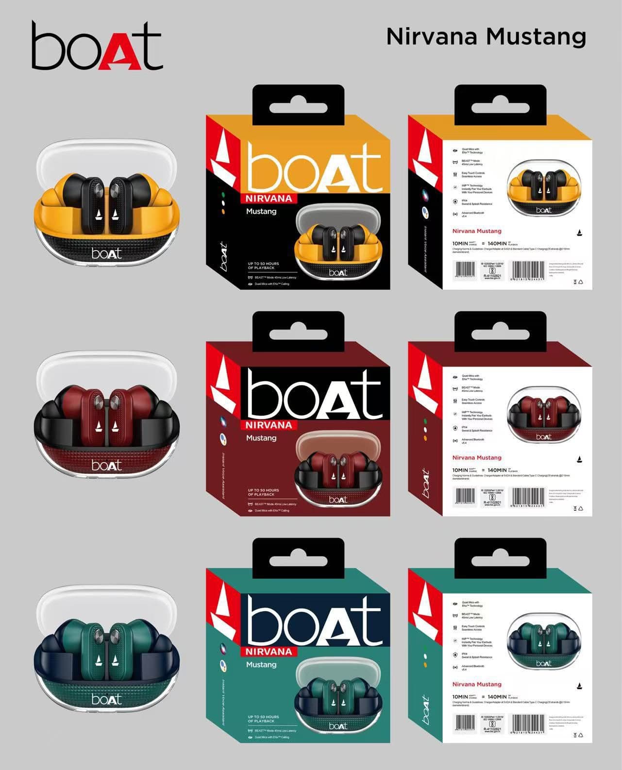 BoAt Nirvana Mustang True Wireless Earbuds