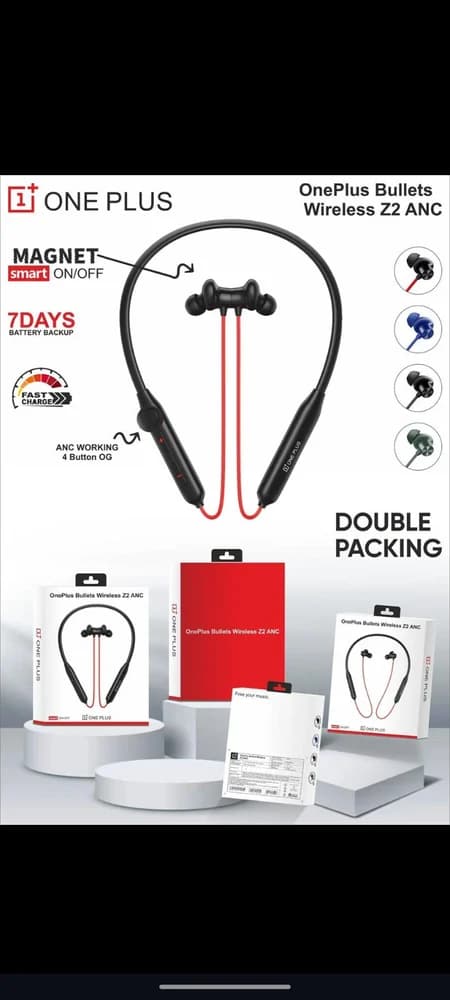 OnePlus Bullets Wireless Z2 ANC Bluetooth Neckband Earphones image 1