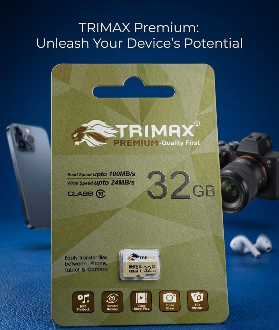 TRIMAX Premium 32GB Micro SDHC Memory Card image 1