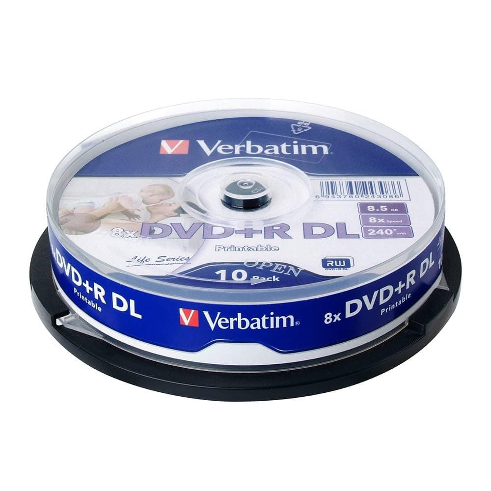 DVD R DL IJP 8.5GB 8X 10Pack Cake Box image 1