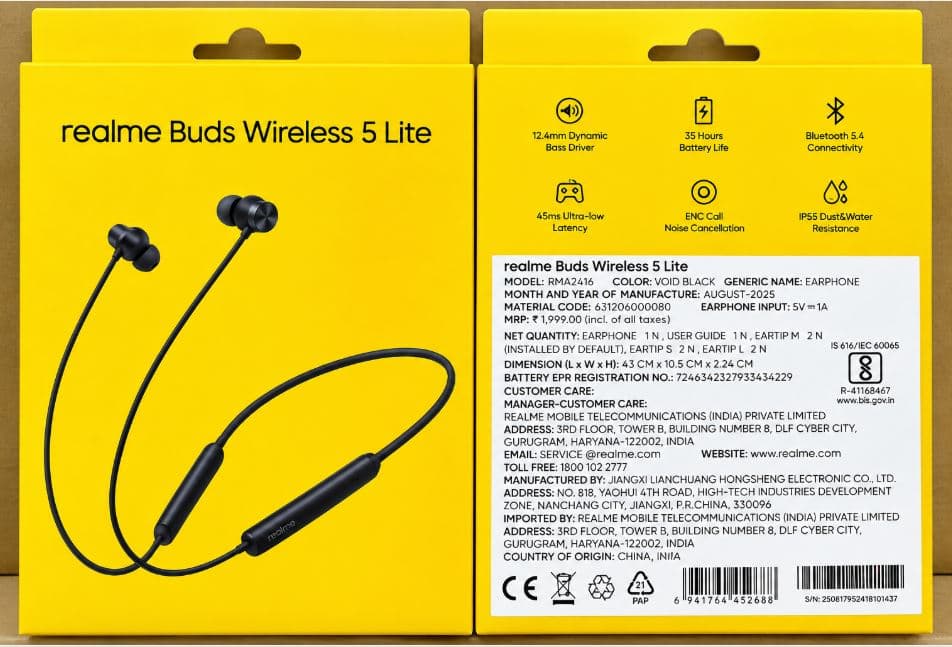 Realme Buds Wireless 5 Lite