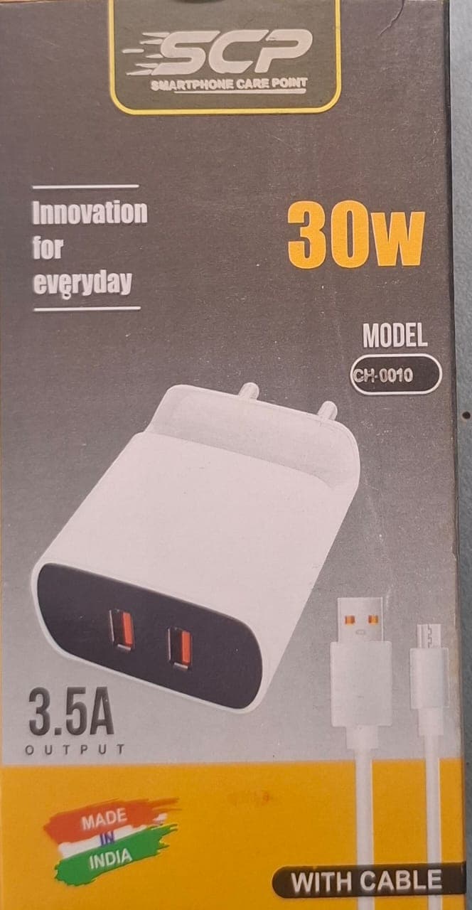 Scp Smartphone Care Point 30w Dual Usb Fast Charger (ch-0010)