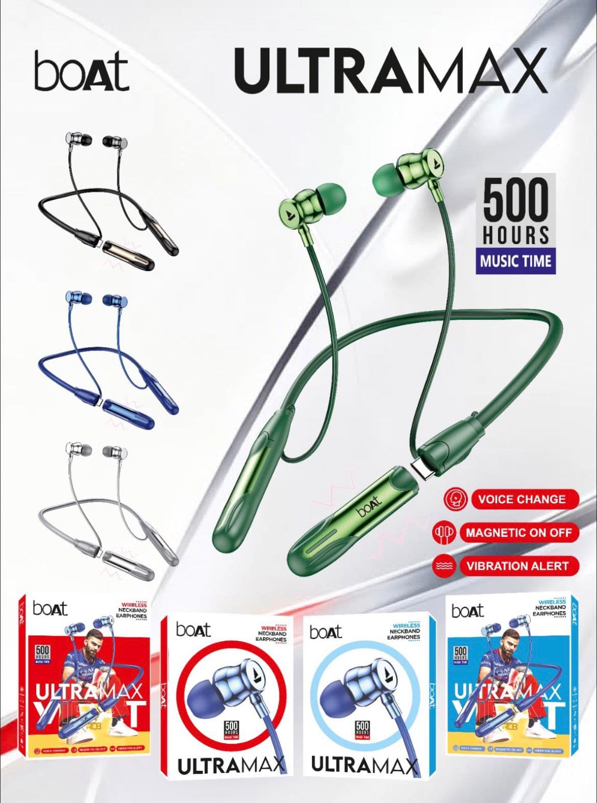 BoAt Ultramax Wireless Neckband Earphones