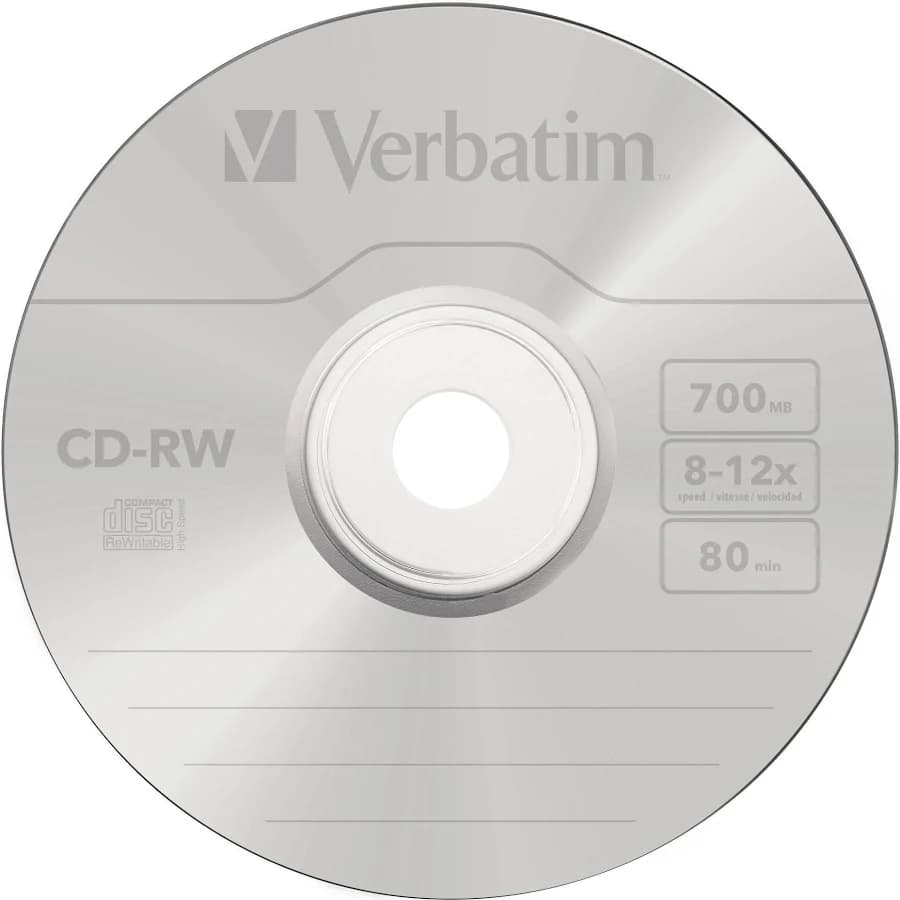 Verbatim CD RW 700MB 8X 12X 10Pack Cake Box