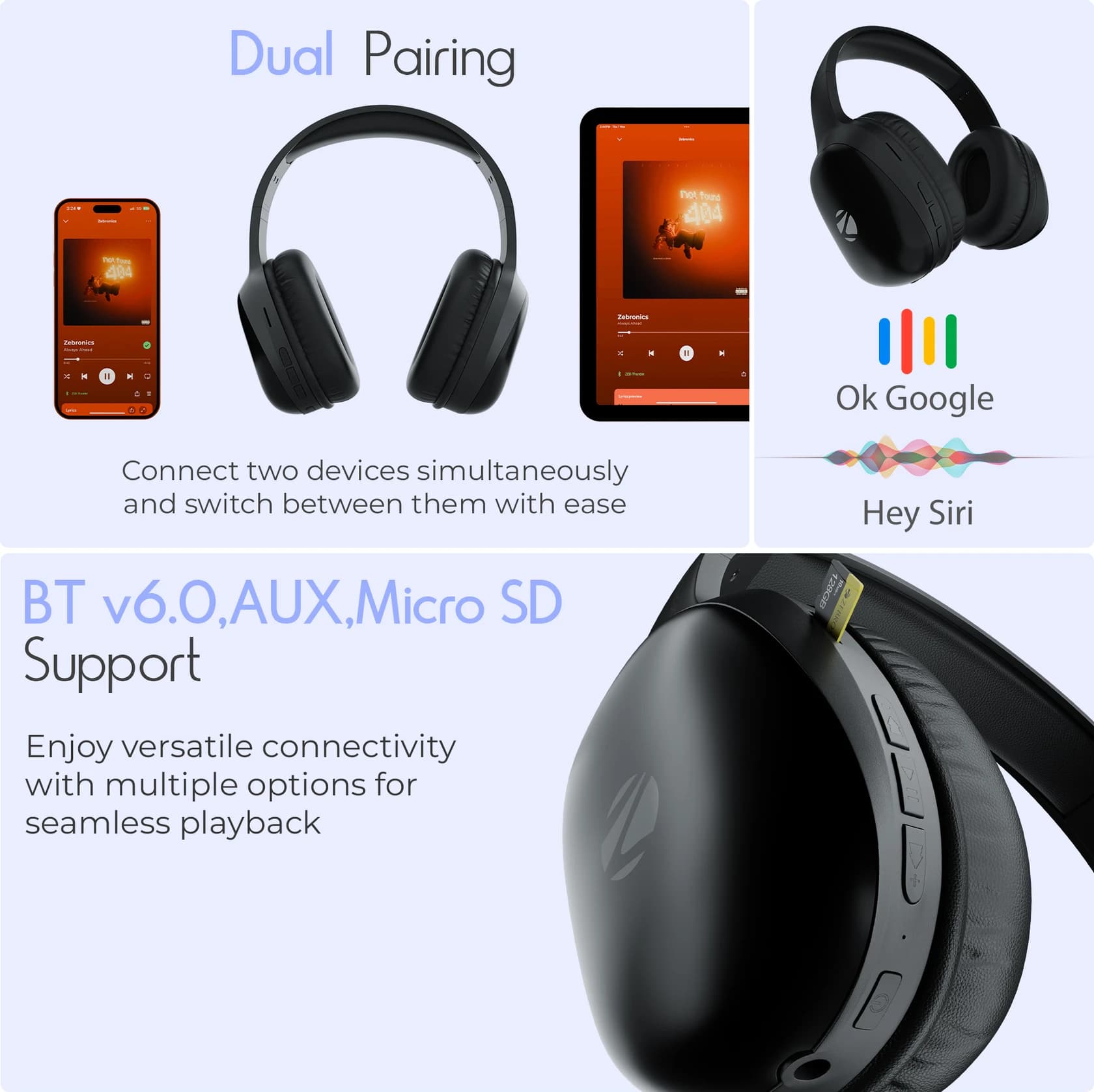 Zebronics Thunder Neo Wireless Headphone image 2