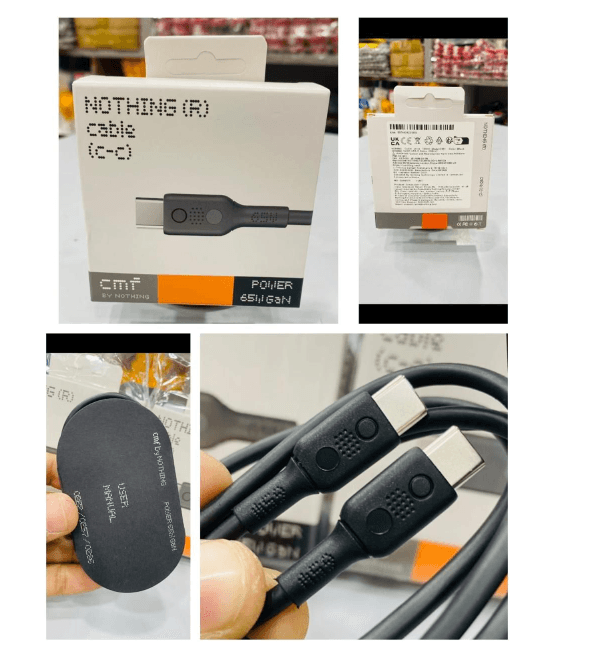 Nothing USB Type-C to Type-C Cable 65W GaN Support