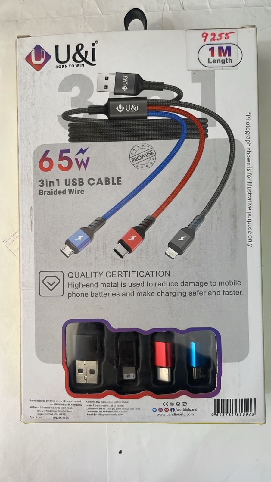 U&i RIFLE Series 3-in-1 USB Cable image 2