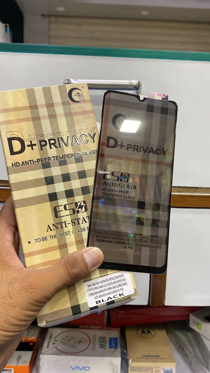 G-Tel D+ Privacy ESD Anti-Static Tempered Glass Screen Protector