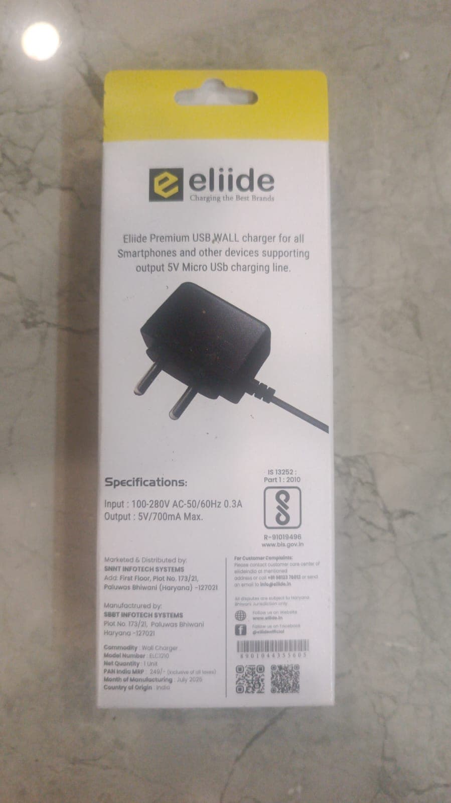 Eliide GiO Series TC-38 Pro 700mA Charger image 2