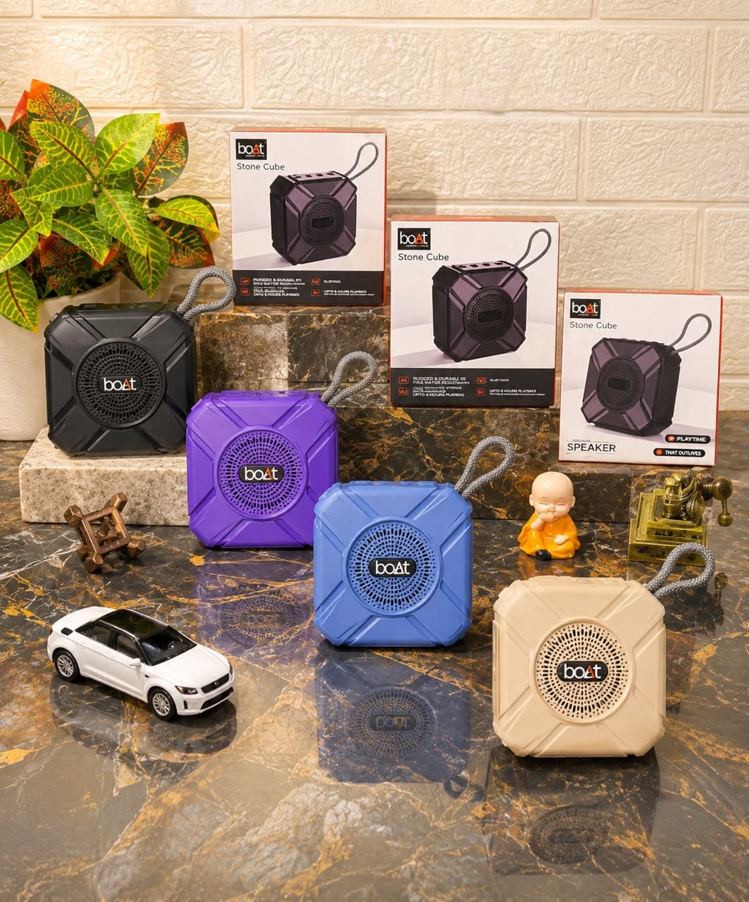 Boat Stone Cuboid Portable Wireless Bluetooth Speaker