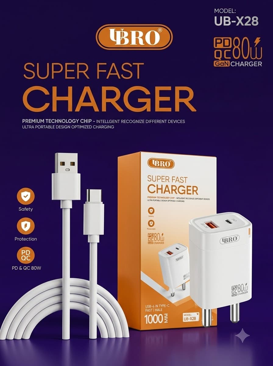 UBRO UB-X28 Super Fast GaN Charger image 1