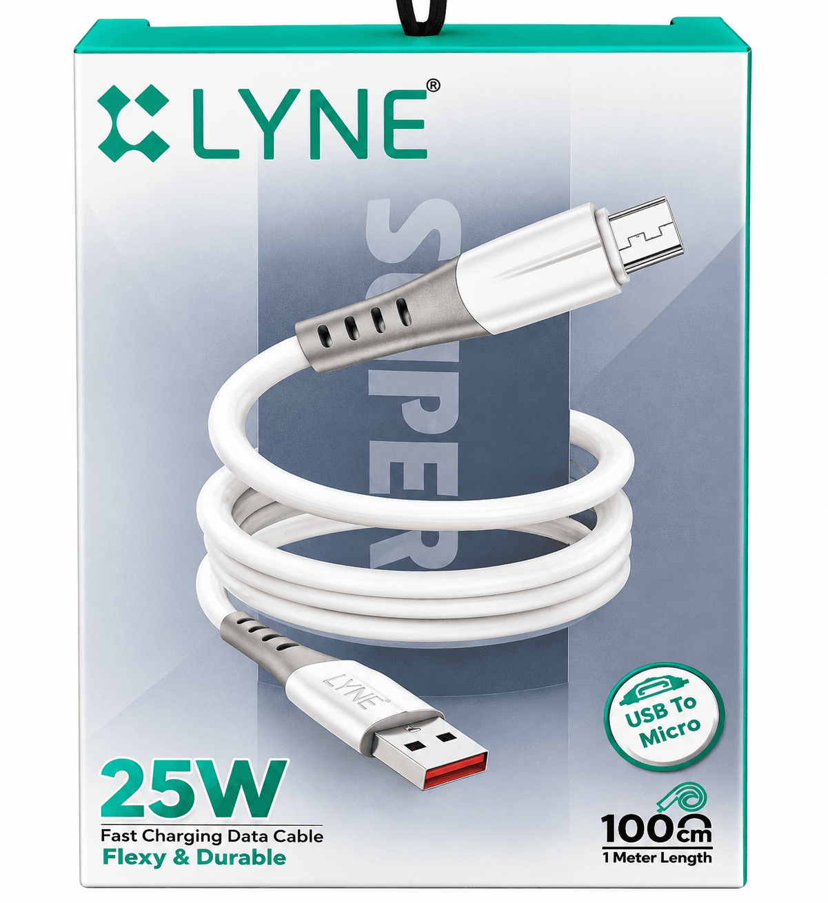 LYNE V8 25W Fast Charging Data Cable