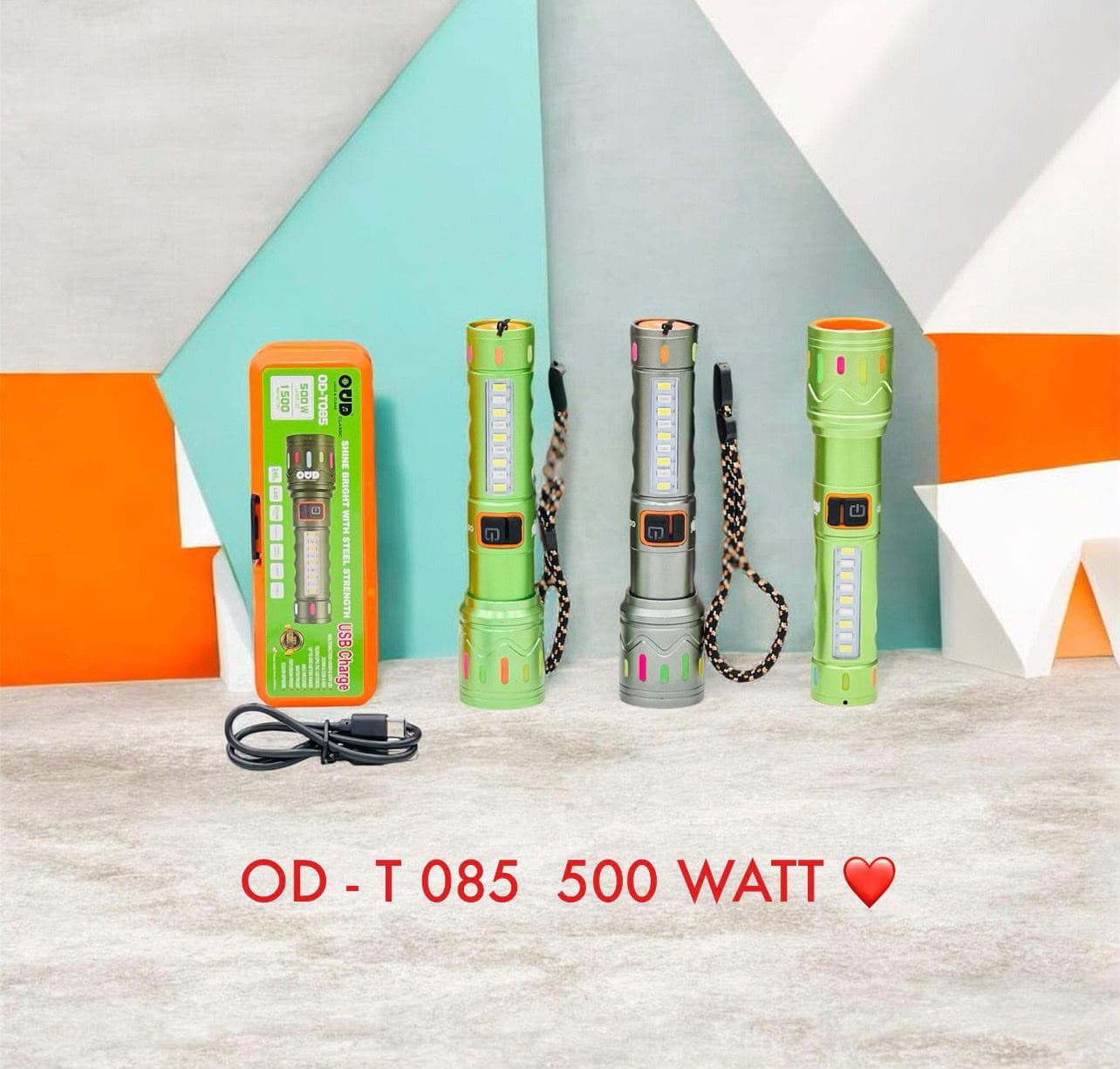 OUD OD-T085 Rechargeable LED Flashlight